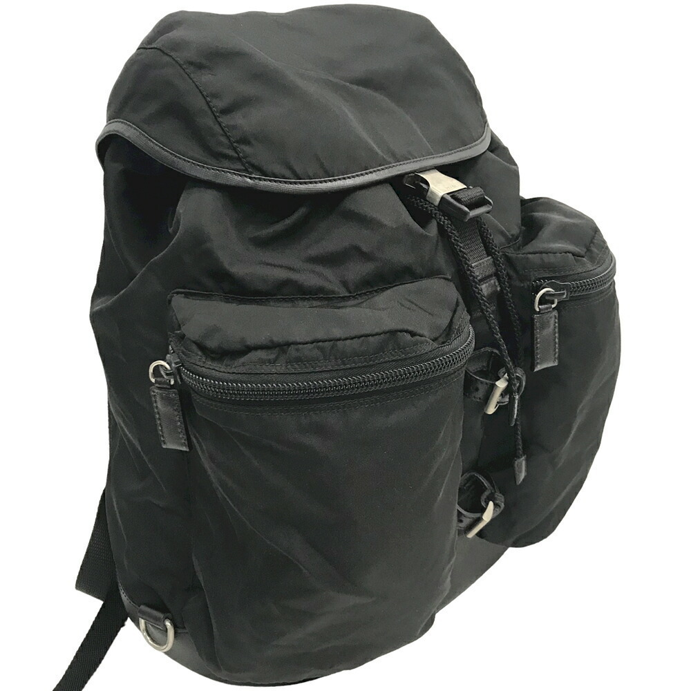 Prada Nylon Drawstring Backpack Black - image 1